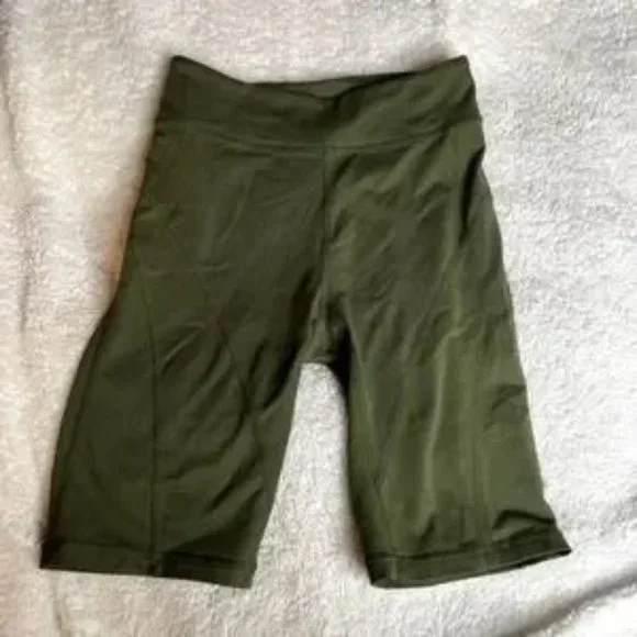 FREE PEOPLE MOVEMENT Biker Baby Green Biker Shorts High Rise Small S Olive - Picture 3 of 7